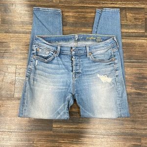 7 for all Mankind Josefina Skinny Boyfriend Jeans sz 30